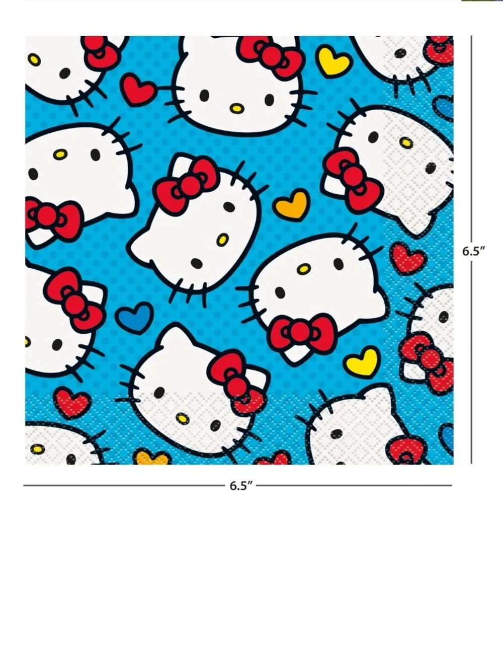 Hello Kitty Blue Party Plates & Decorations Set